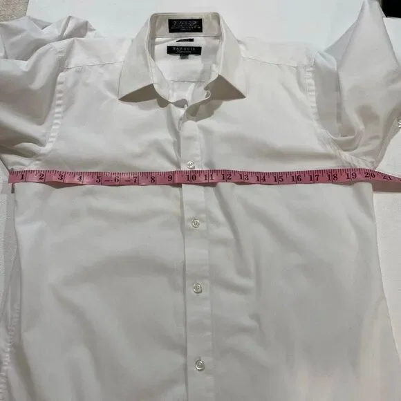 Marquis Signature Slim Fit Dress Shirt 15/15.5 32-33 – White Button Down Men’s L - Picture 6 of 10